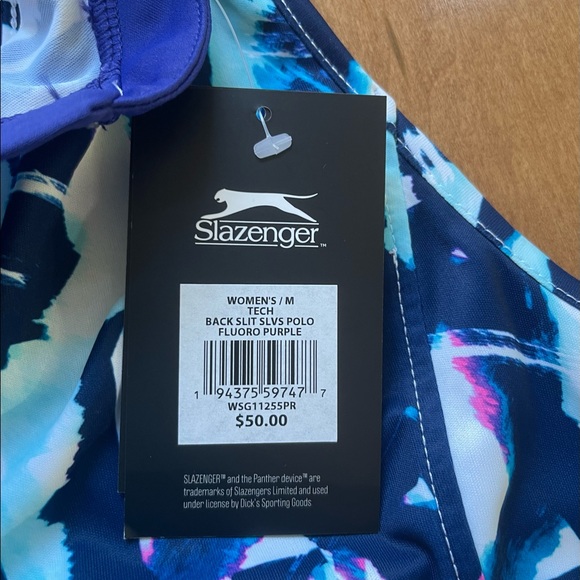 NWT Slazenger Women's Fragment Back Slit Sleeveless Golf Polo in Medium - Picture 9 of 10